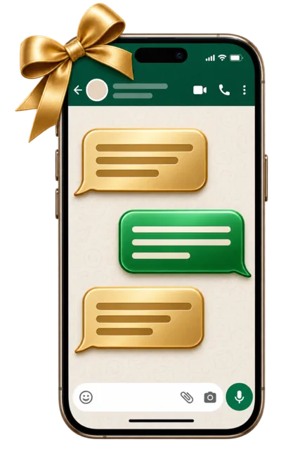 Celular com mensagens prontas de reajuste